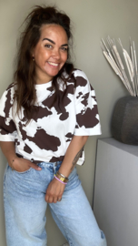 Cow printed tee
