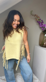 Fringe jumper yellow
