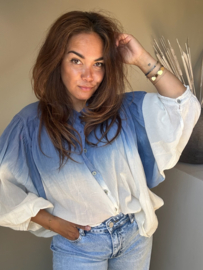 Dip dye blue blouse