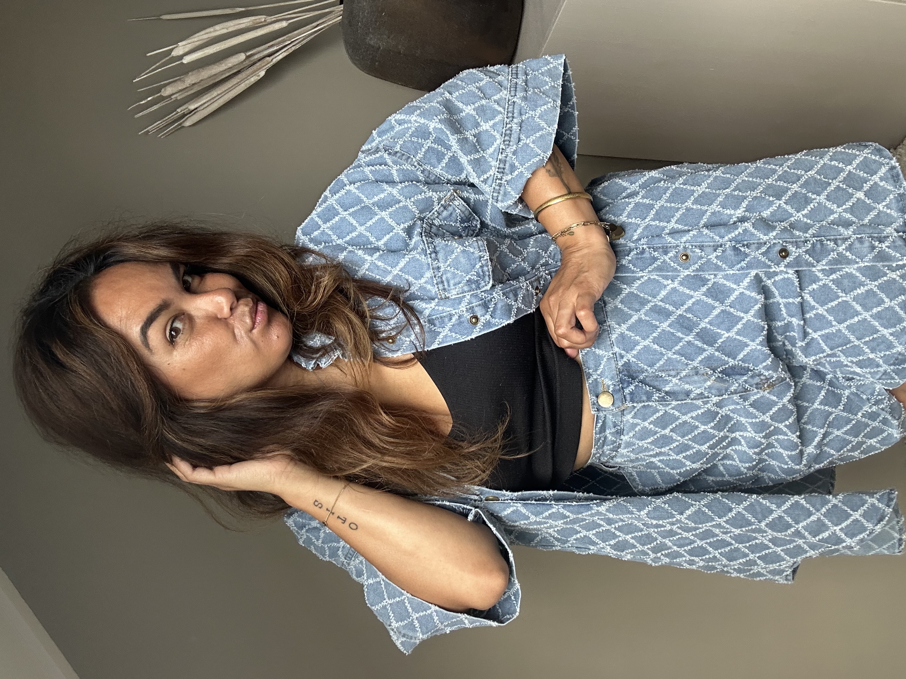 Denim oversized set