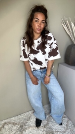Cow printed tee