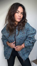 Boho bomber blue square