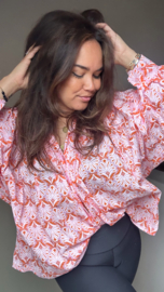 Pink leaf blouse