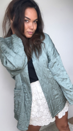 Giulia silk jacket green