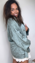 Giulia silk jacket green