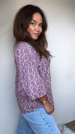 Printed blouse purple