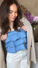 Denim bandeau top