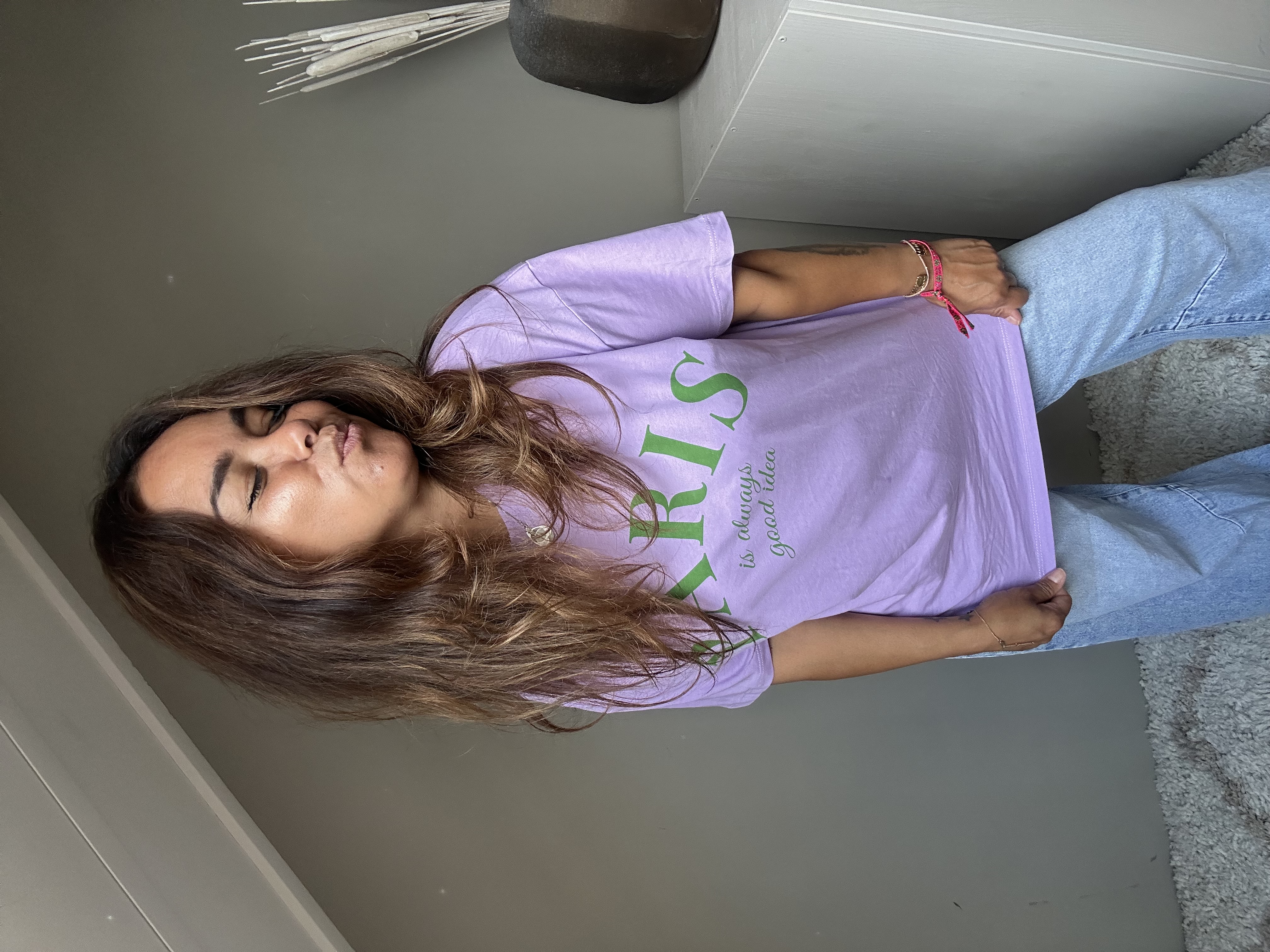 Paris tee lila