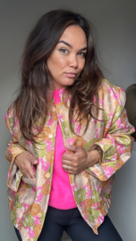 Boho flower bomber