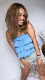 Denim bandeau top