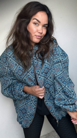 Boho bomber blue square