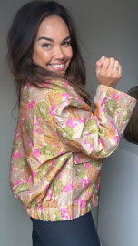 Boho flower bomber