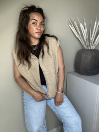 Beige teddy gilet