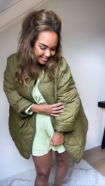 Bisous oversized jacket green