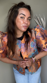 Orange flower jacket