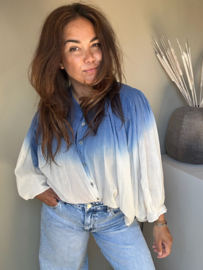 Dip dye blue blouse