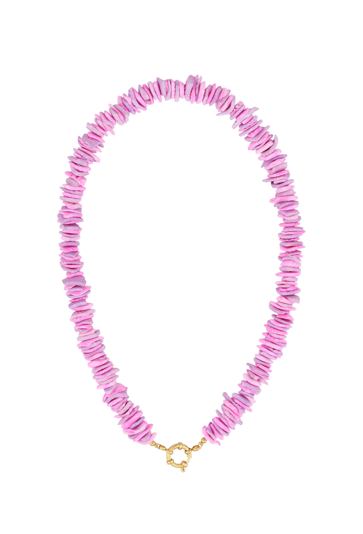 Santorini pink shell necklace