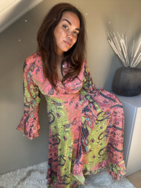 Boho wrap dress paisley