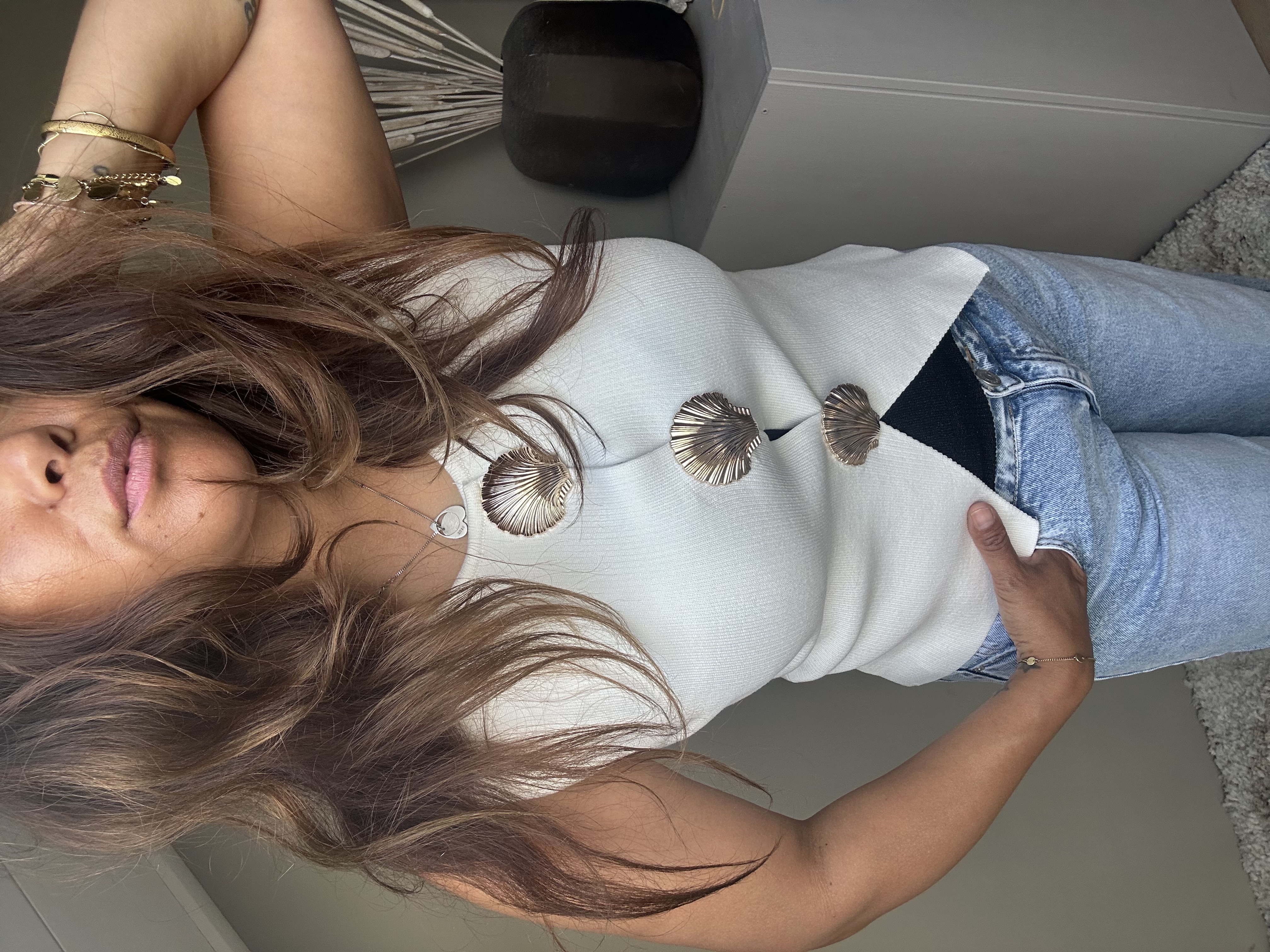 White Shell gilet