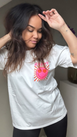 Because I’m happy tee white