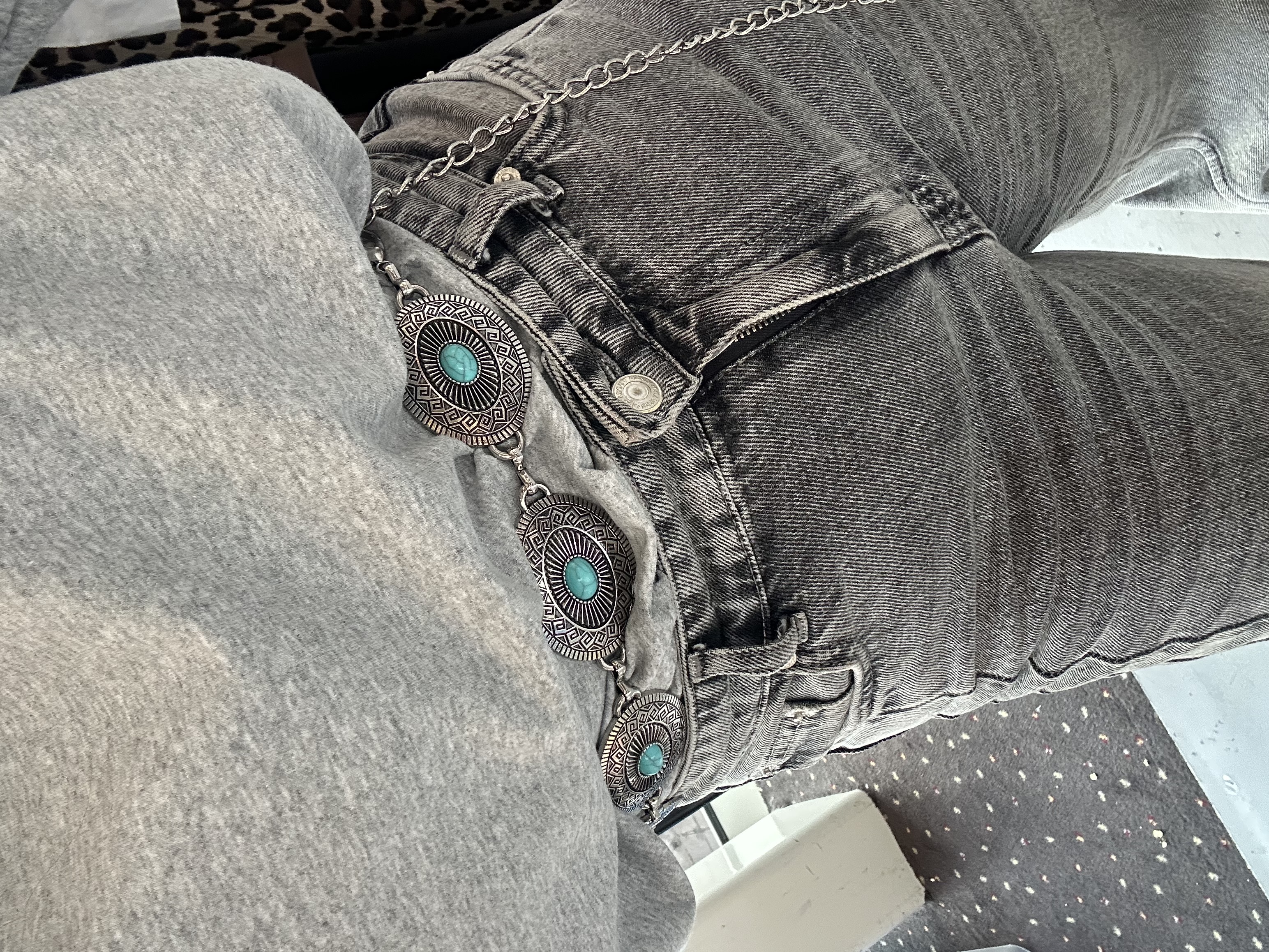 Lola blue riem zilver