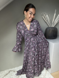 Boho wrap dress black
