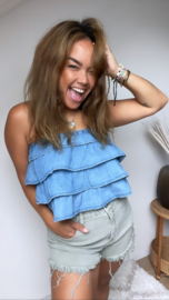 Denim bandeau top