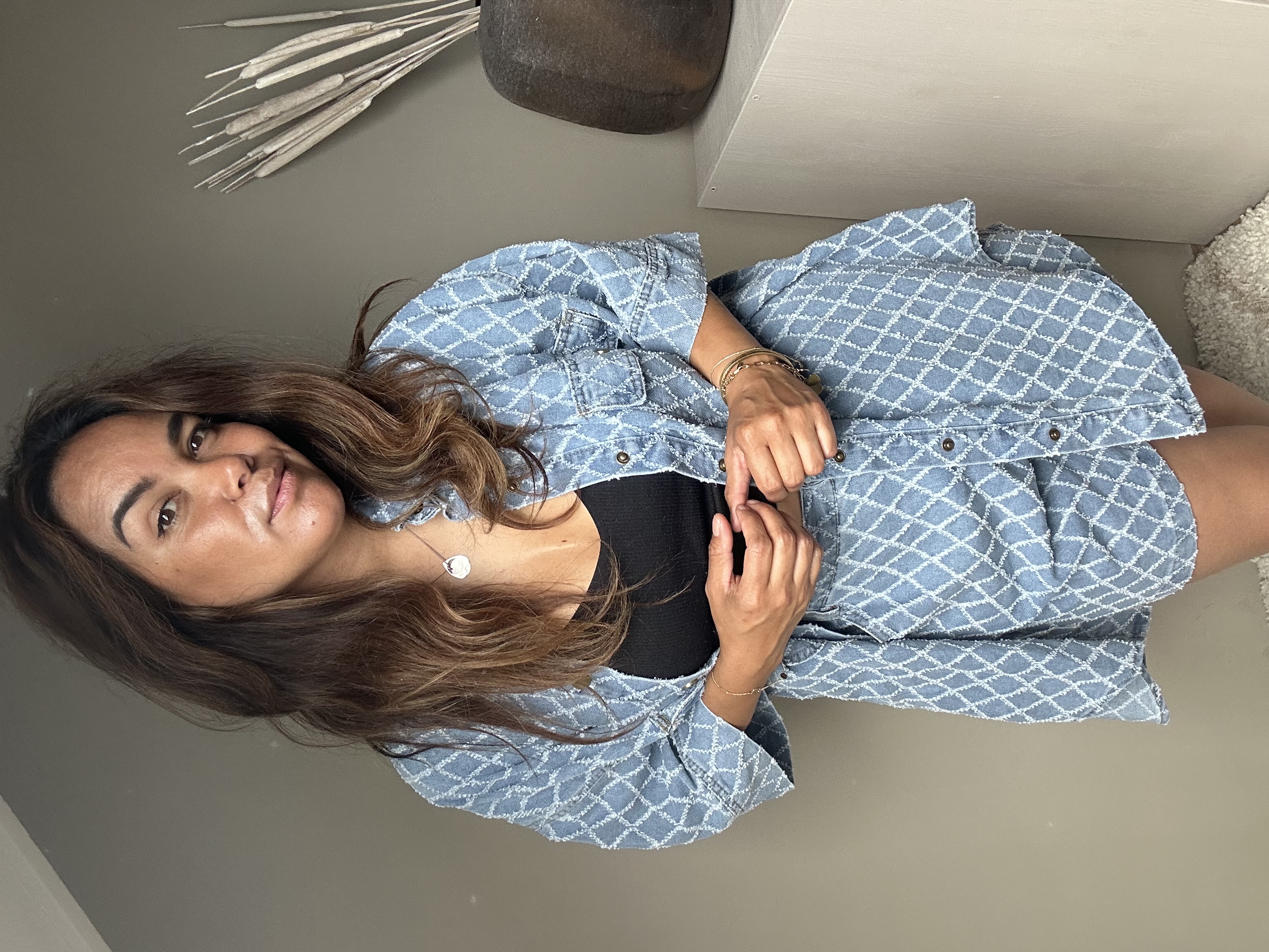 Denim oversized set