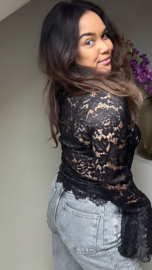 Black lace top