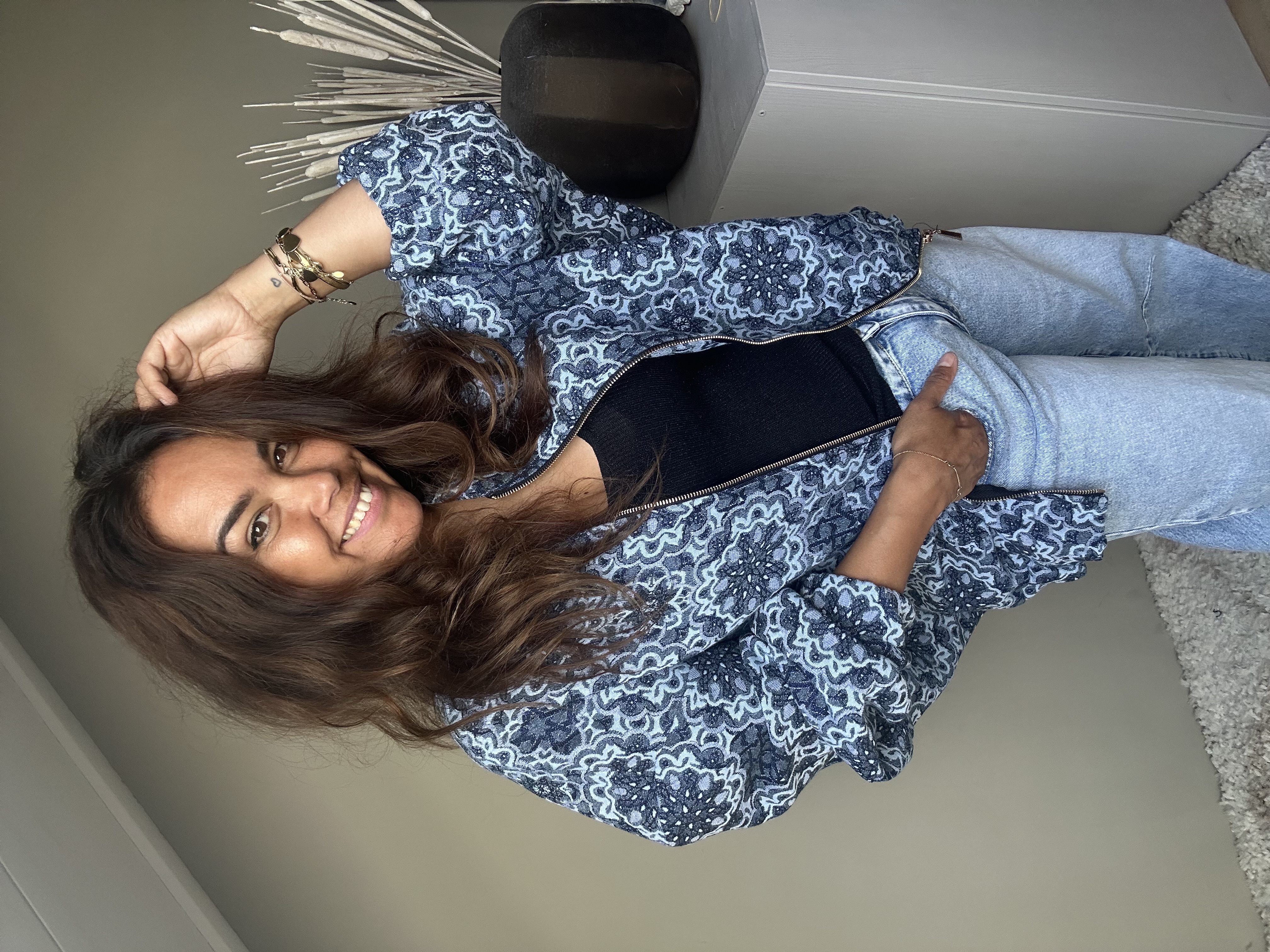 Boho bomberjacket blue