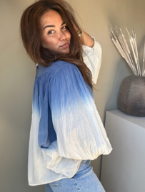 Dip dye blue blouse