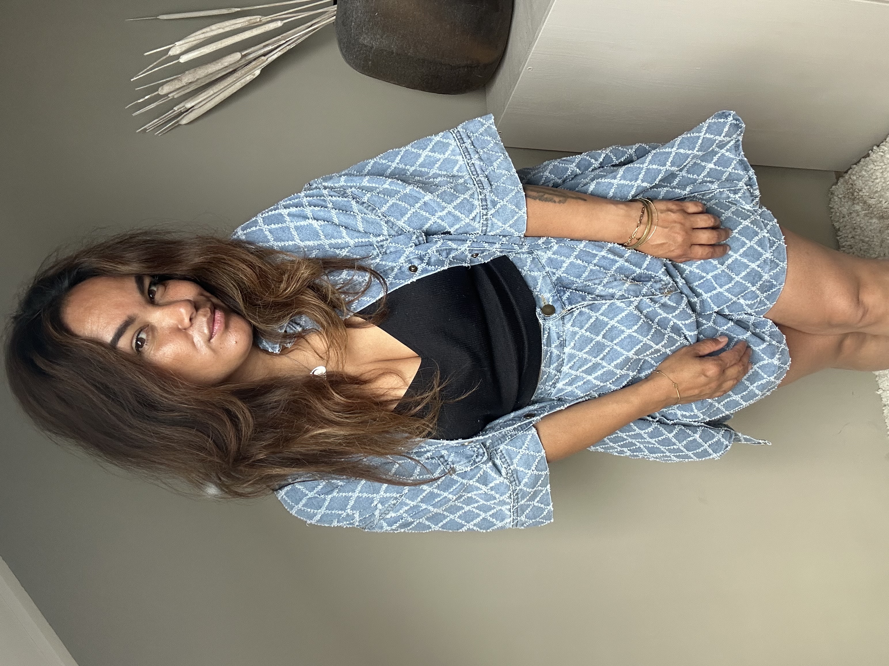 Denim oversized set