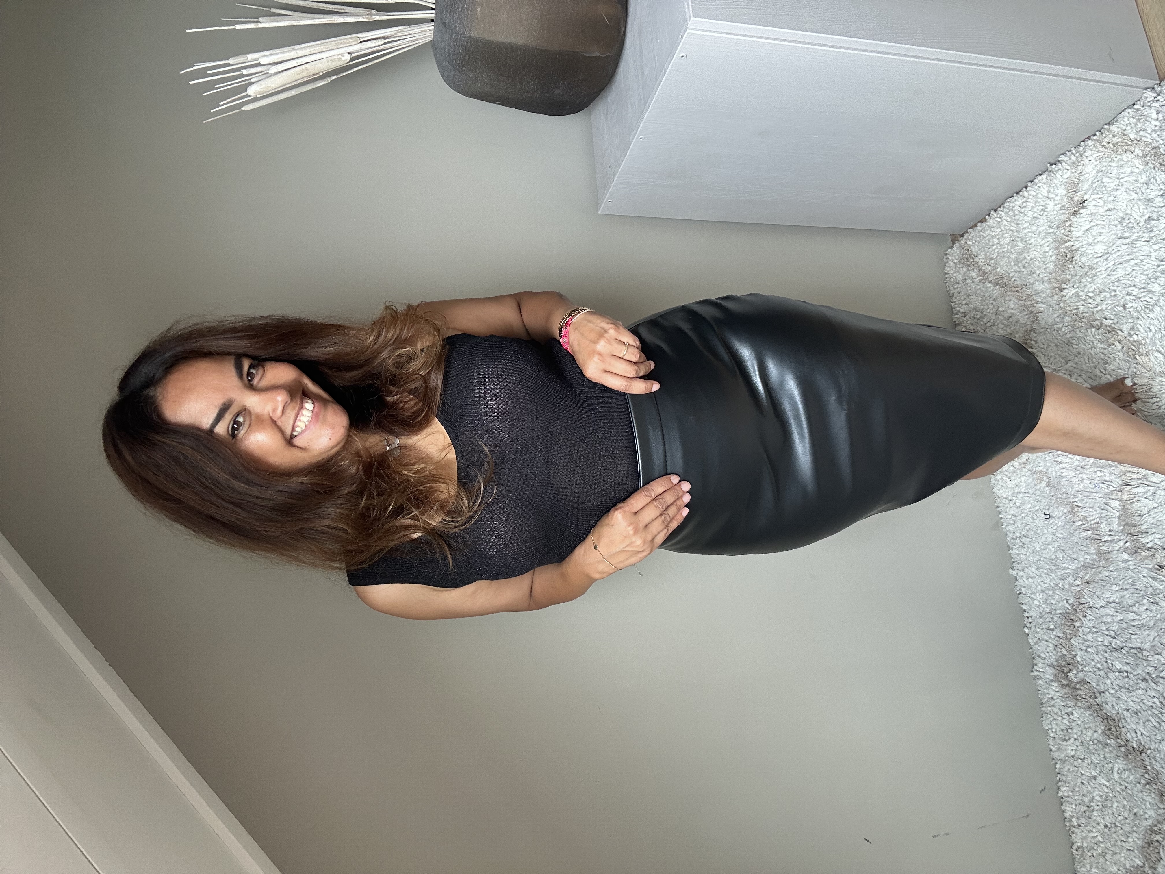 Leather tube skirt