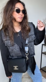 Black and denim oversized blazer