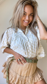 Green suède belt
