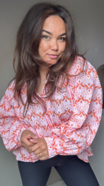 Pink leaf blouse