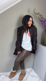 Brown metallic legging
