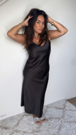 Slipdress donkerbruin