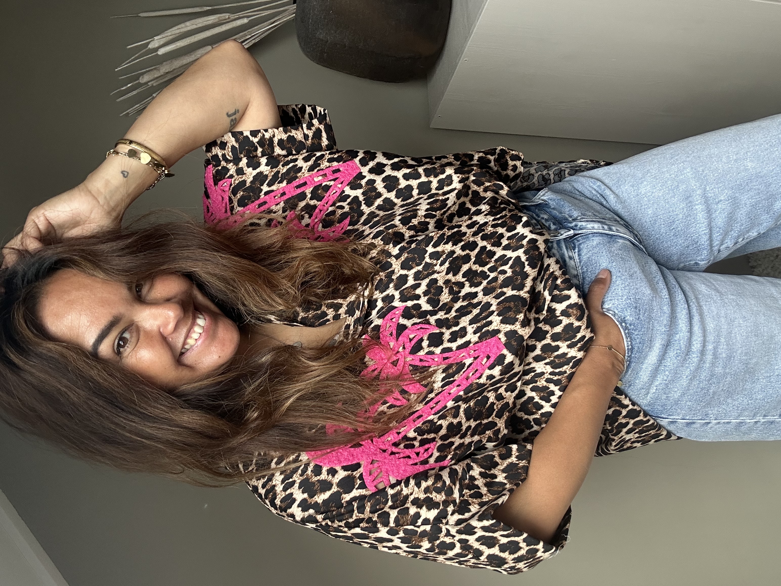 Tiger palmtree blouse