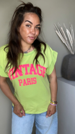 Vintage Paris tee green