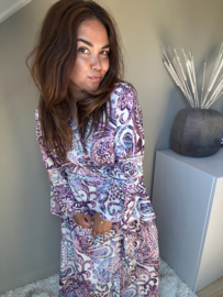 Boho wrap dress purple