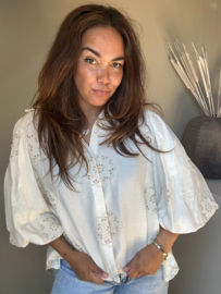White broderie blouse
