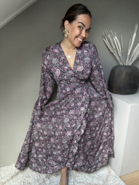 Boho wrap dress black