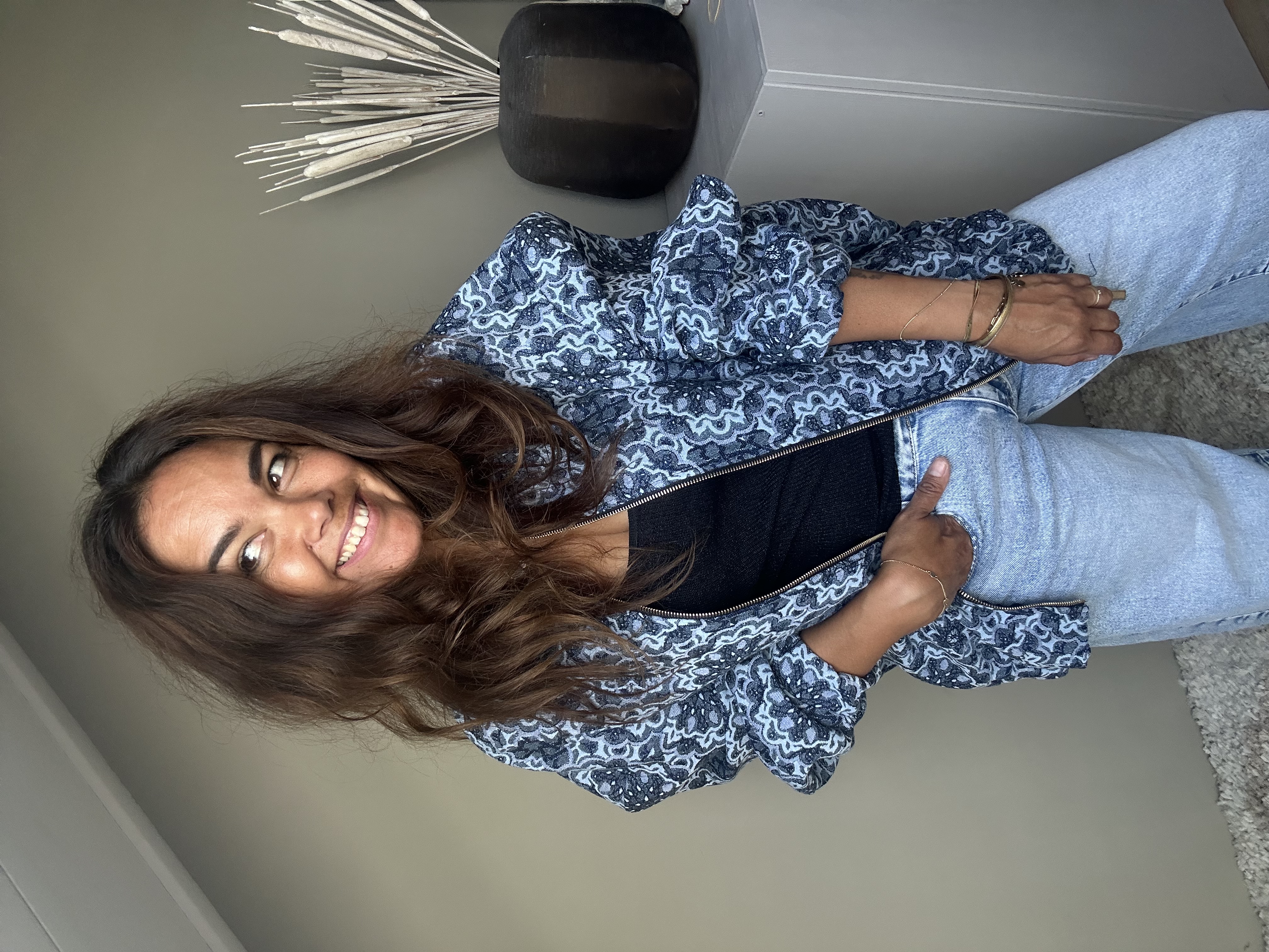 Boho bomberjacket blue