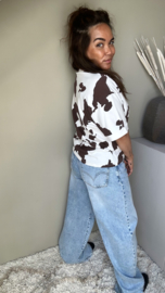 Cow printed tee