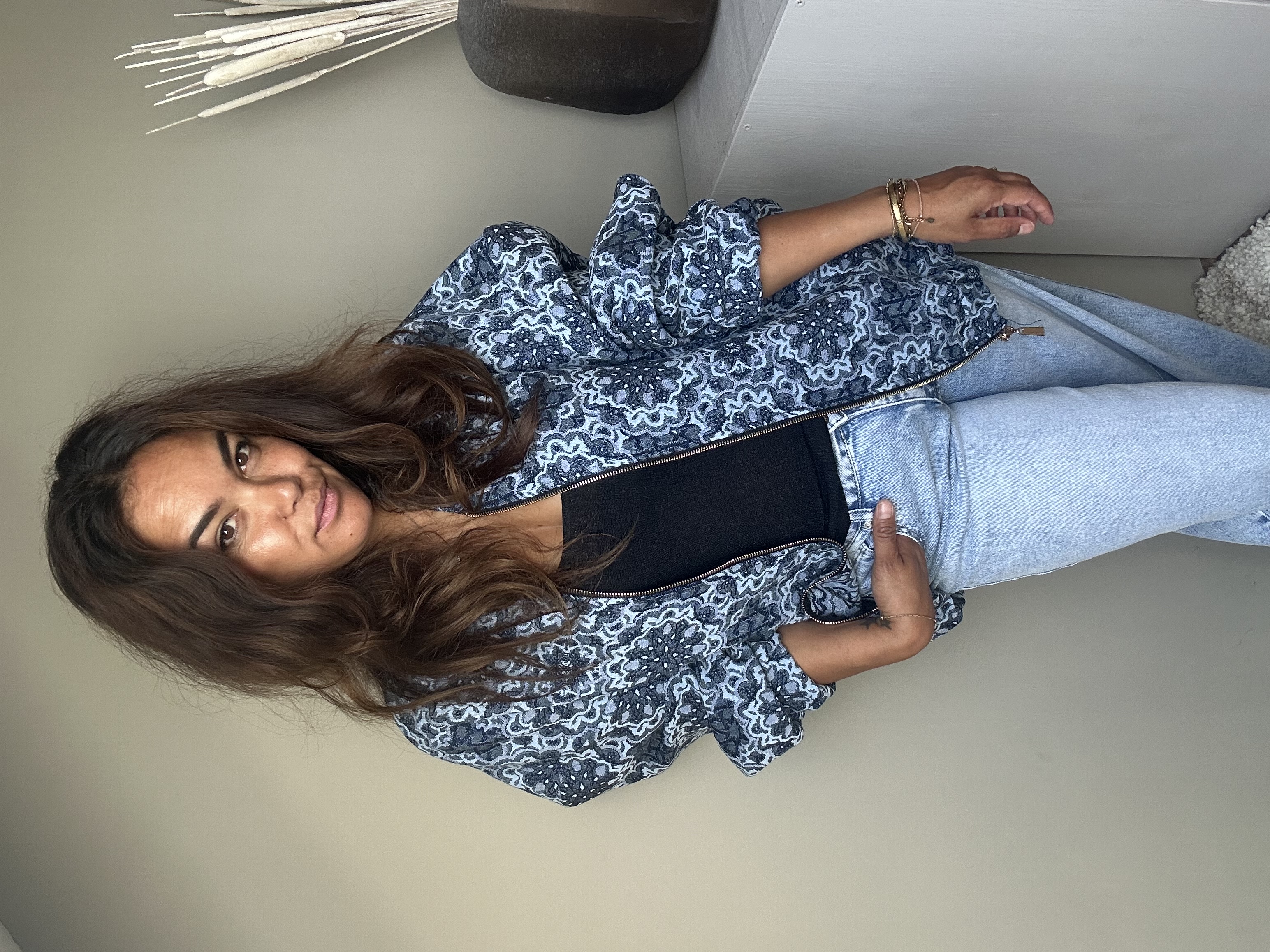 Boho bomberjacket blue