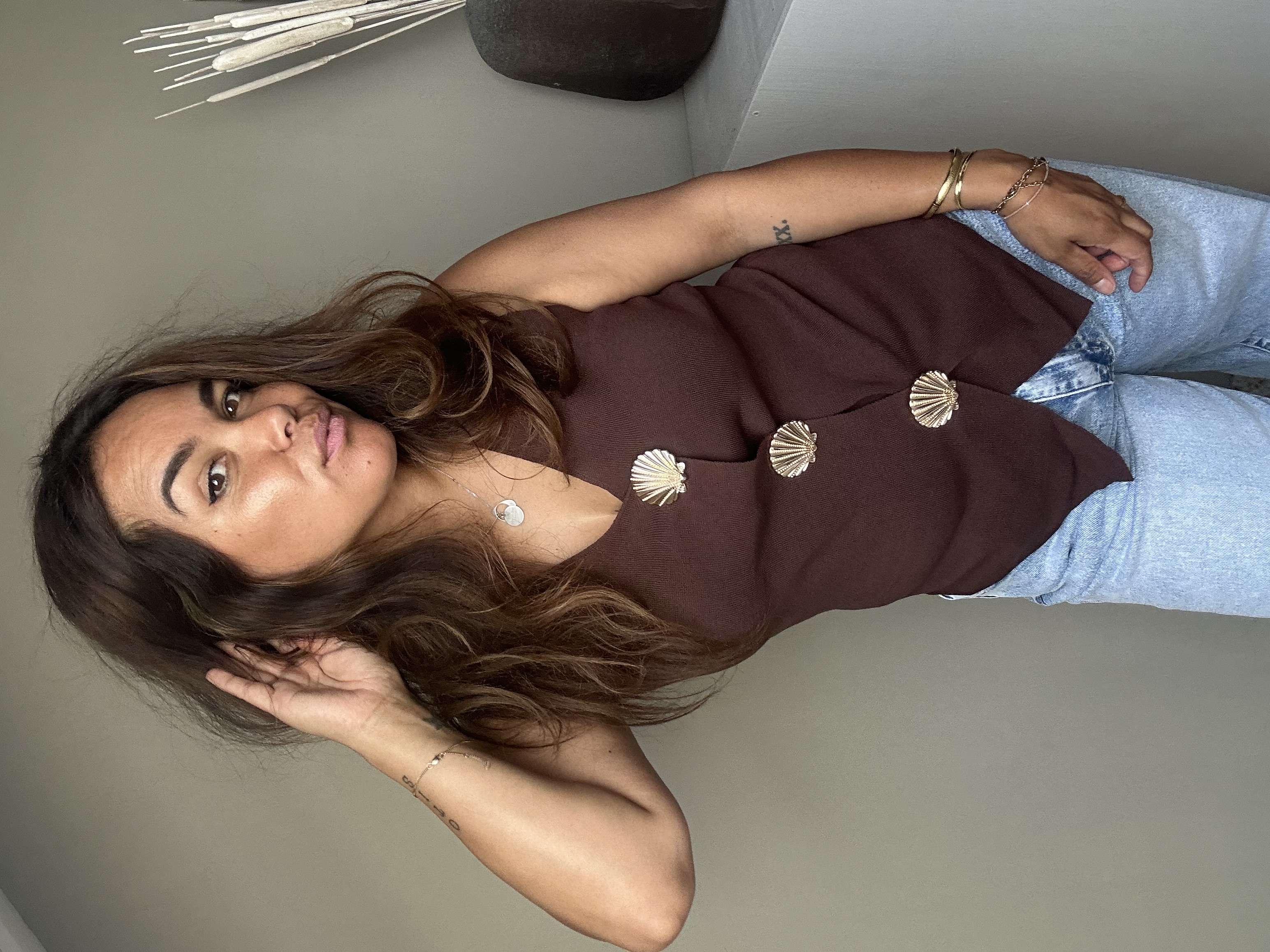 Shell top brown