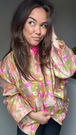 Boho flower bomber