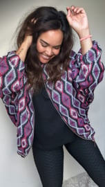 Boho bomber pink and purple