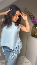 Fringe jumper babyblue